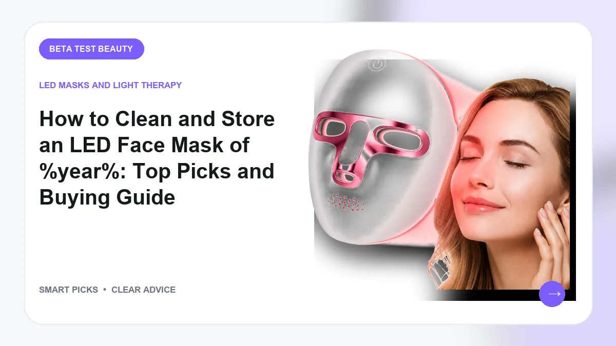 How to Clean and Store an LED Face Mask of 2026: Top Picks and Buying Guide
