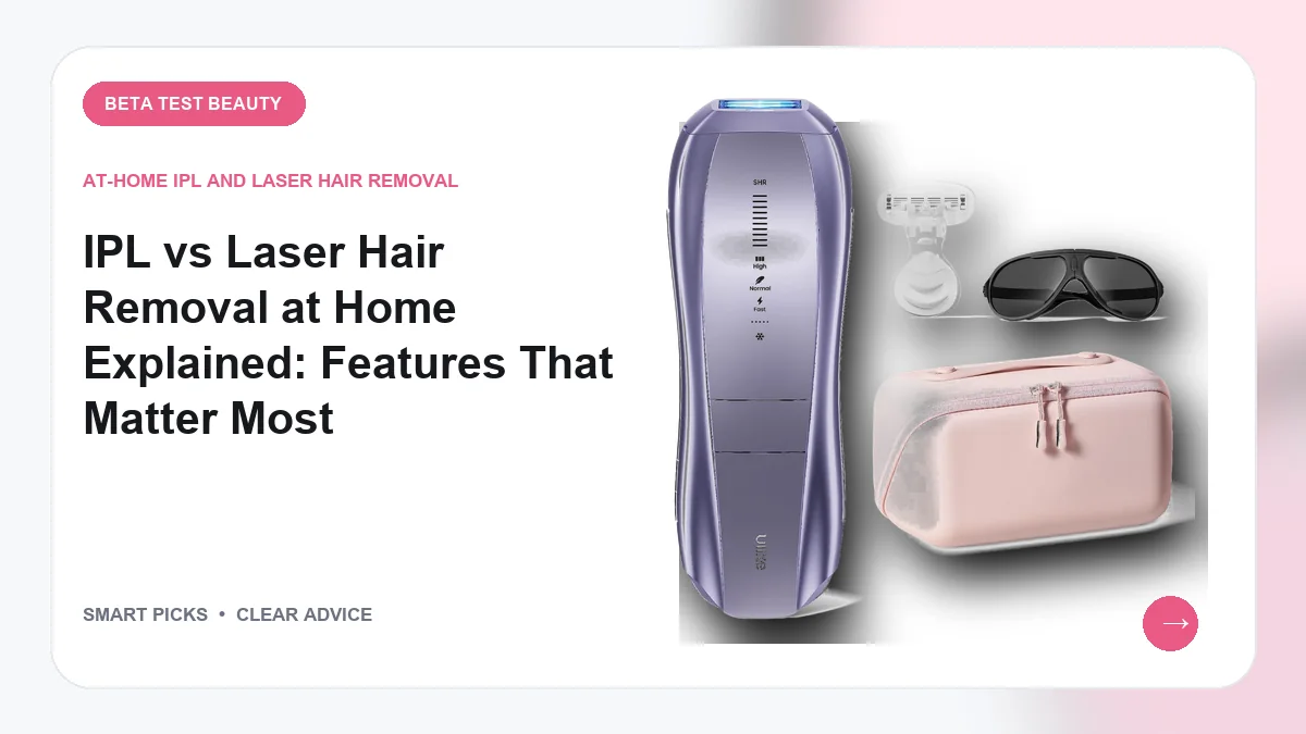 IPL vs Laser Hair Removal at Home Explained: Features That Matter Most