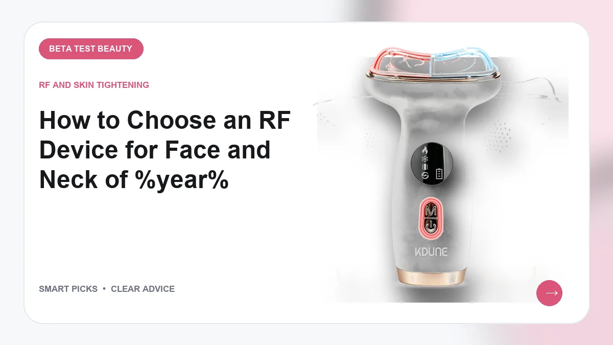 How to Choose an RF Device for Face and Neck in 2026