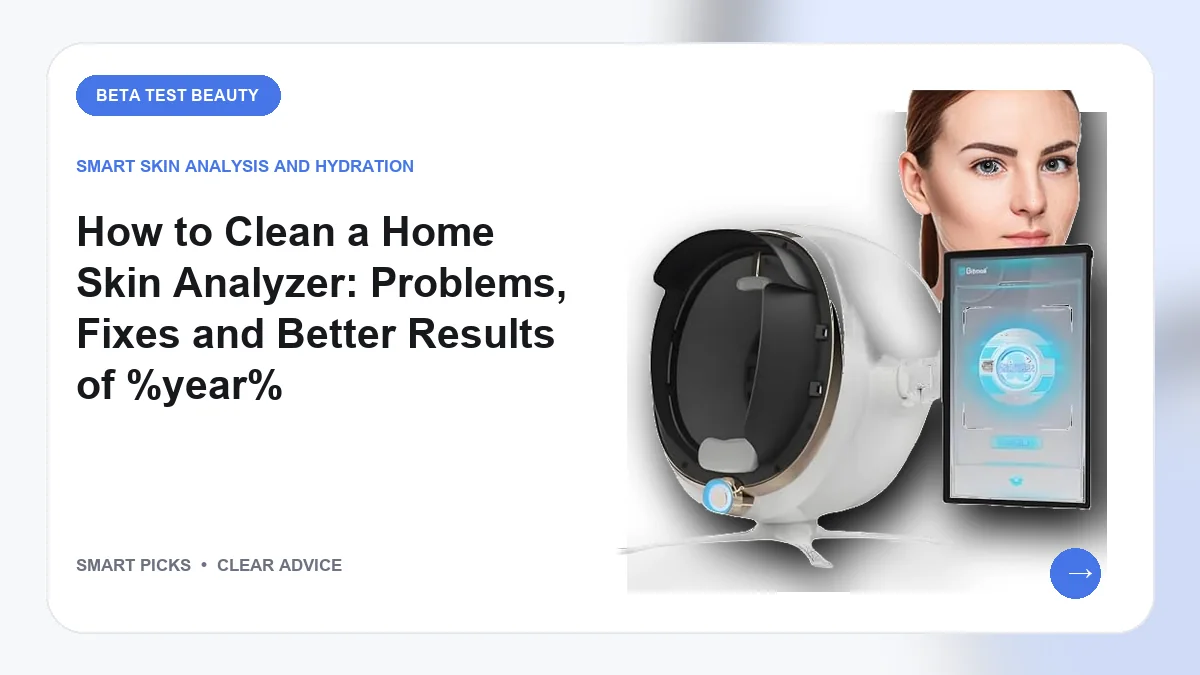 How to Clean a Home Skin Analyzer: Complete Guide for 2026