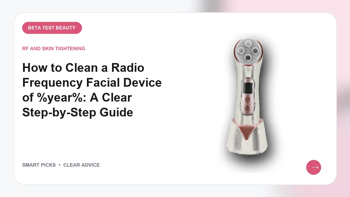 How to Clean a Radio Frequency Facial Device Properly in 2026