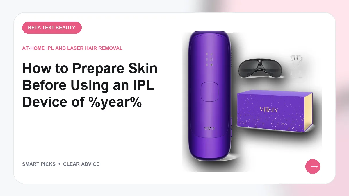 How to Prep Your Skin for Safe At-Home IPL Sessions in 2026