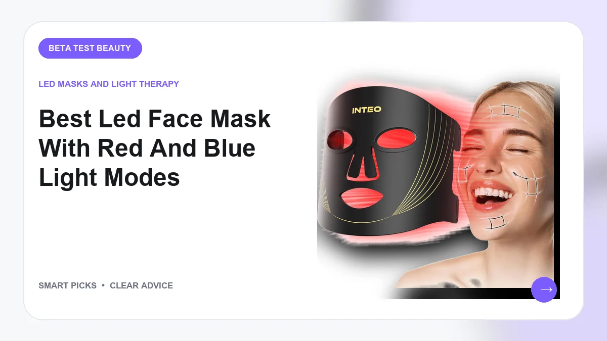 LED Face Masks with Red and Blue Light Modes in 2026