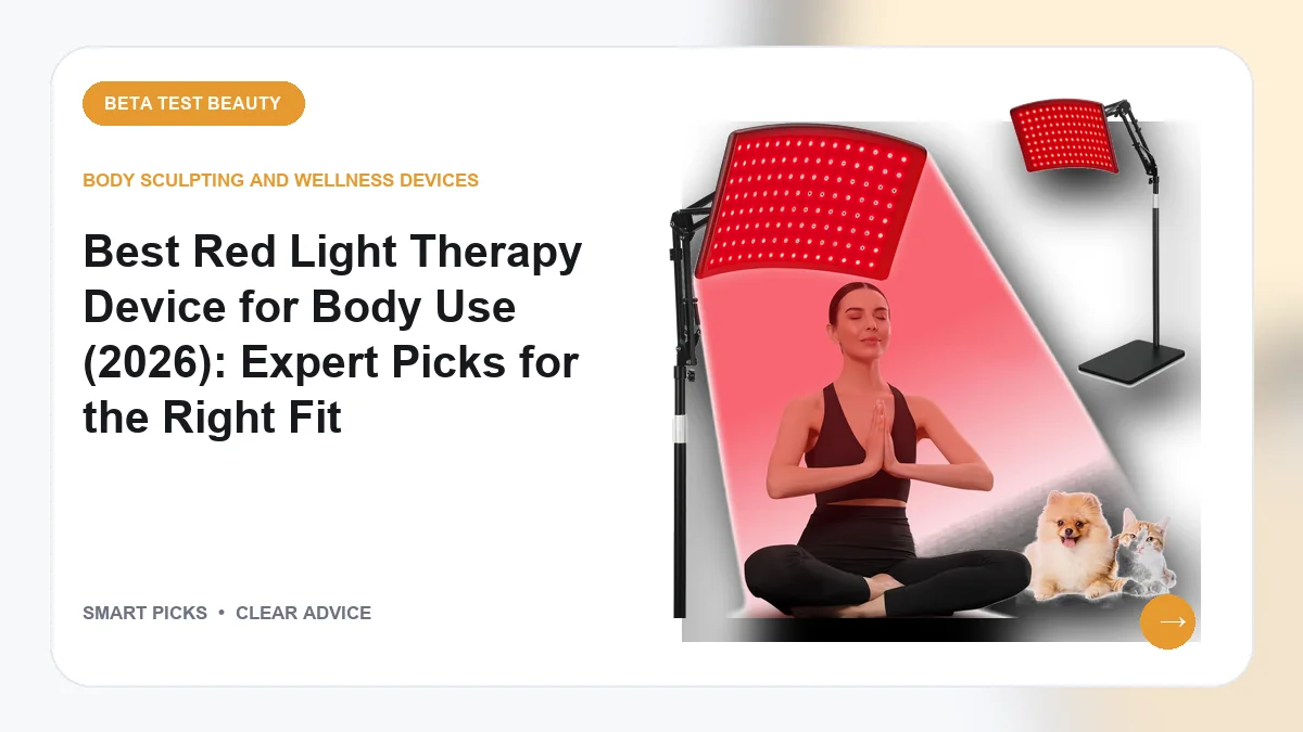 Best Red Light Therapy Device for Body Use (2026): Expert Picks for the Right Fit