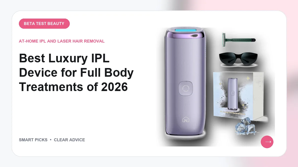 Premium Luxury IPL for Full Body Treatments of 2026
